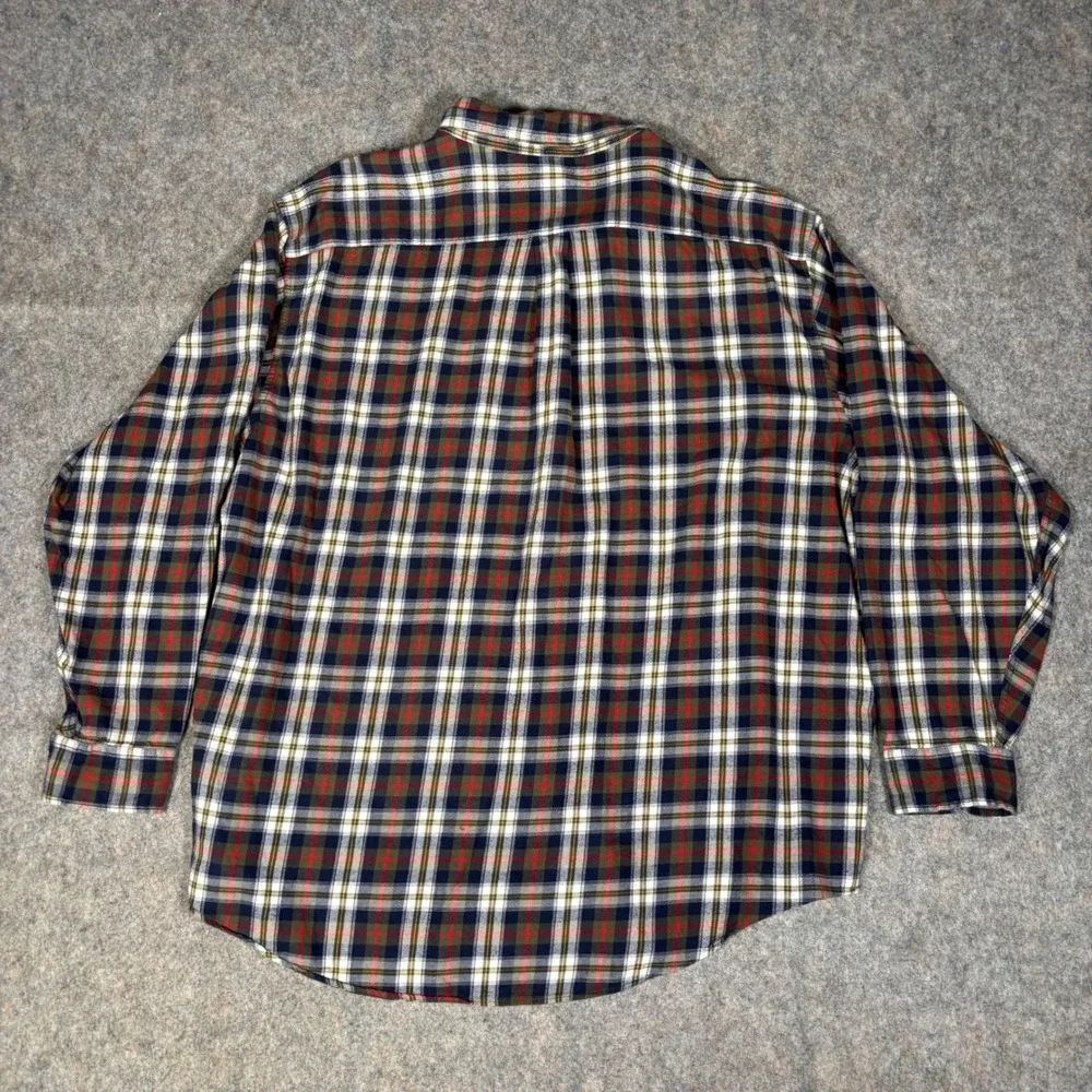 Brooks Brothers 346 Button Down Mens XXL Plaid Flannel Shirt Regular Fit